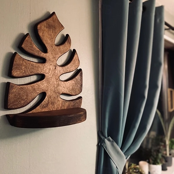 vegghylle, monstera-hylle, plantestativ, veggoppheng, veggkunst, plantedekor, hengende hylle, flytende hylle, veggdekor, valentinsgave 2025 - $23.99 –P5