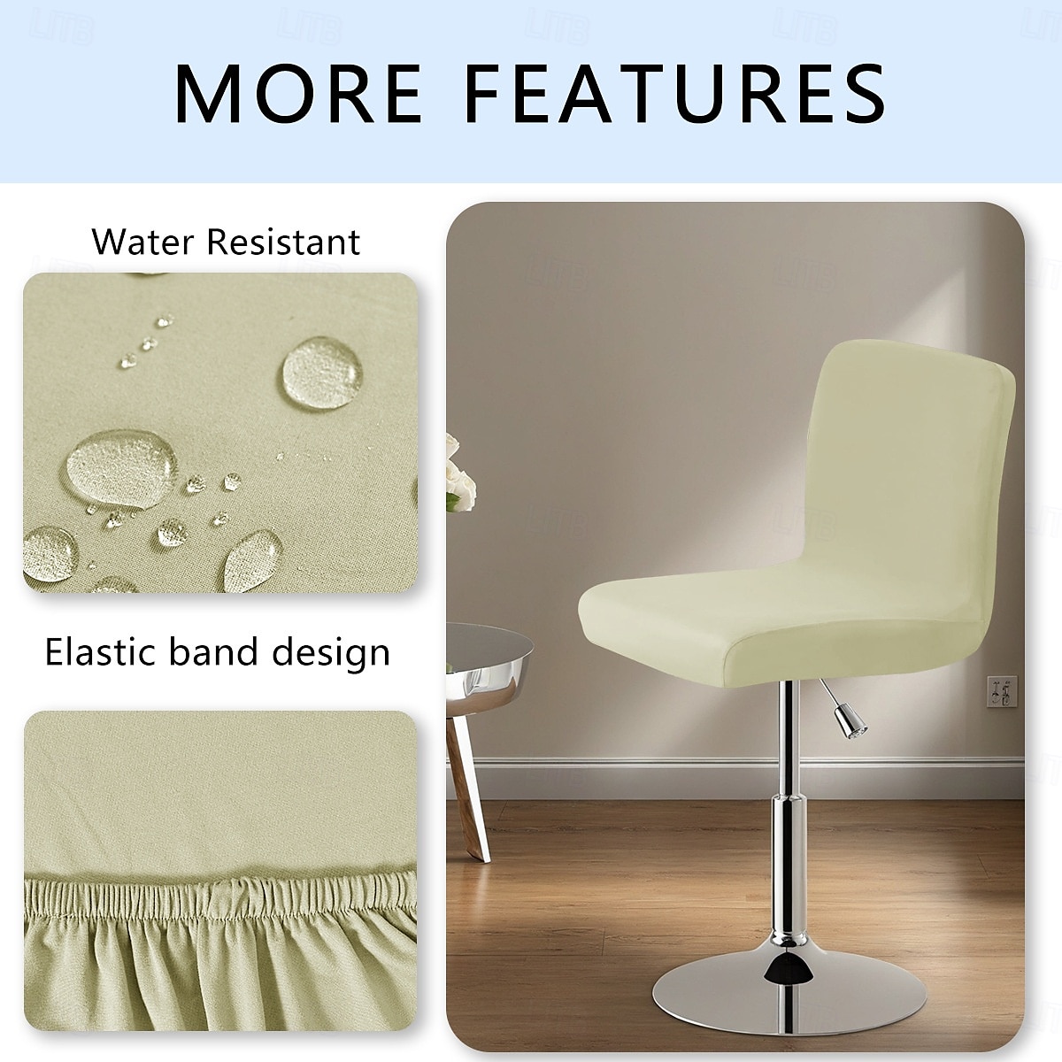 Coprisedia in seta di latte resistente all'acqua, coprisedia girevole quadrata senza braccioli in spandex elasticizzato, sfoderabile e lavabile del 2025 a $9.49 –P4