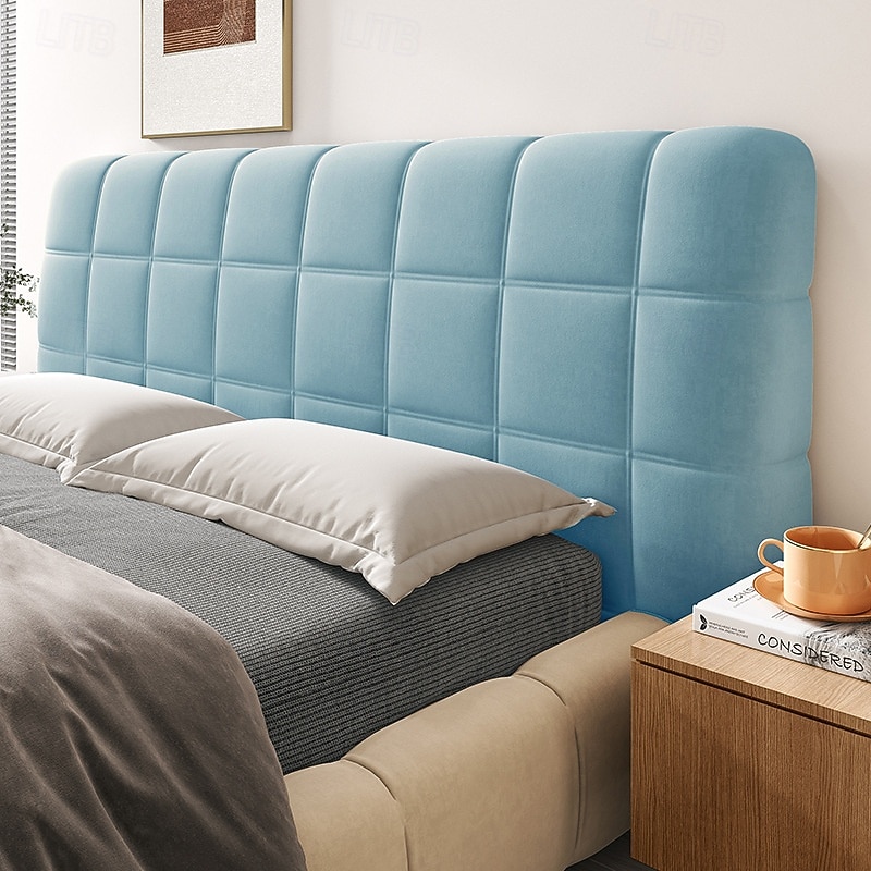 Copritestata in velluto di cristallo con imbottitura in cotone PP, antipolvere &Copri testiera antiurto, queen/king/full, lati elastici adatti a varie testiere del 2025 a $21.99 –P12