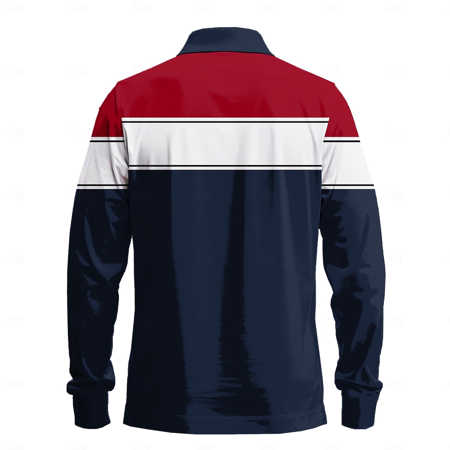 Herren Streifen Rugby-Poloshirt Langarm Polo-Shirts Hemden mit Kragen Lässig Outdoor Athleisure 3D-Druck Frühling Herbst Winter Rote Blau Purpur 2025 - $27.99 –P5