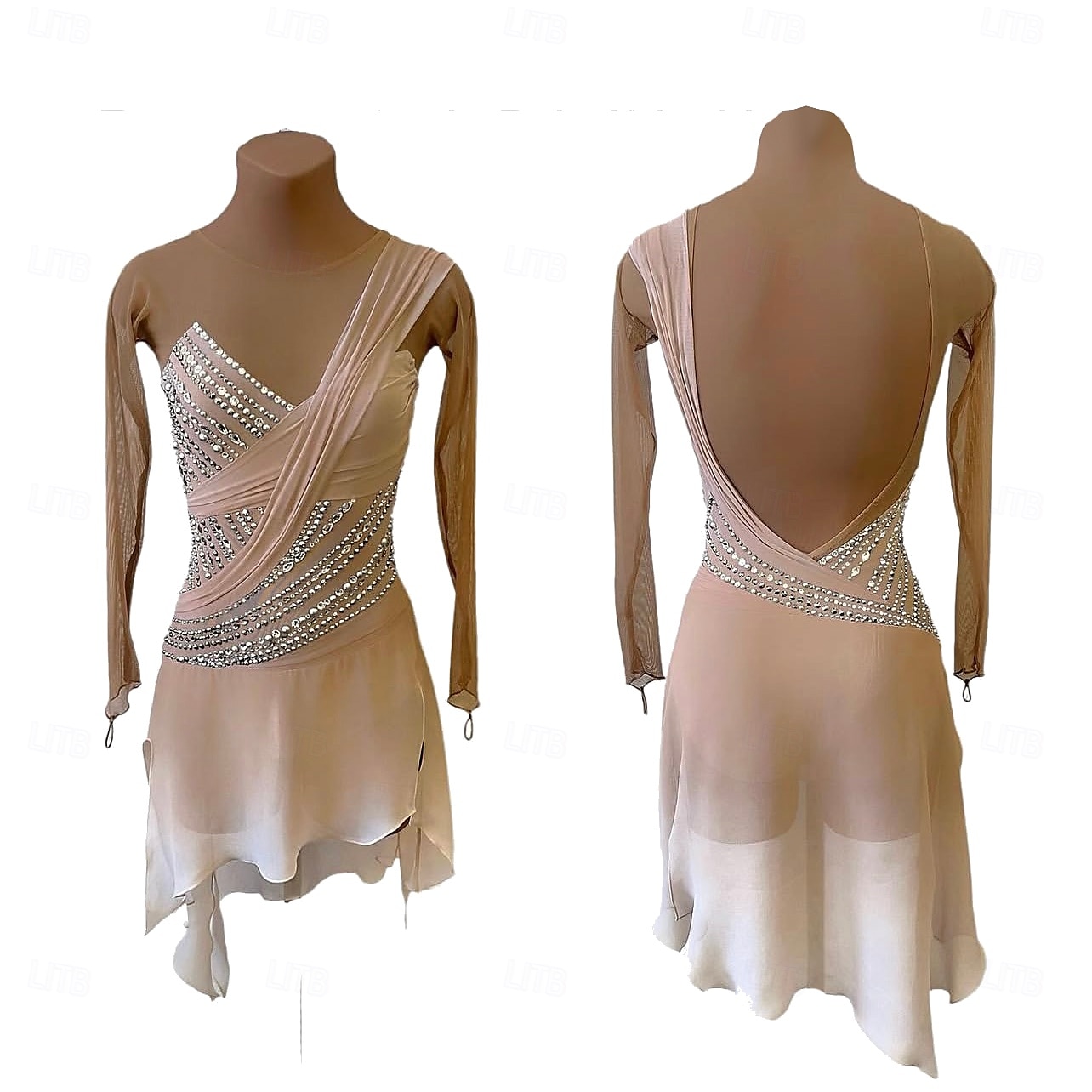 Vestito da pattinaggio artistico Per donna Da ragazza Pattinaggio sul ghiaccio Vestiti Rosa Foro per pollice tintura sfumata Elevata elasticità Professionale Competizione Vestiti da pattinaggio sul del 2026 a $252.39 –P1