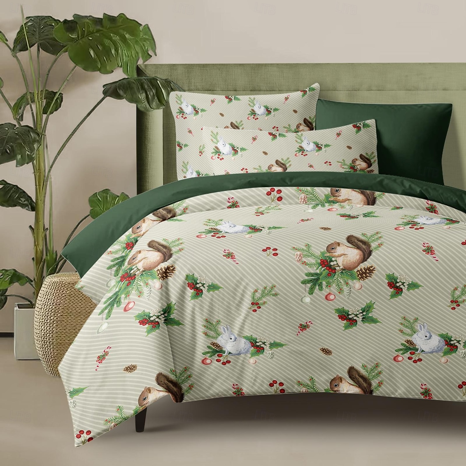 Squirrel Design Duvet Cover Set 100% Cotton Soft and Breathable Bedding Adorned with Whimsical Squirrel Prints Lightweight Durable Quilt Cover Comfortable for All Seasons Easy to Wash and Maintain 2025 - $60.99 –P2