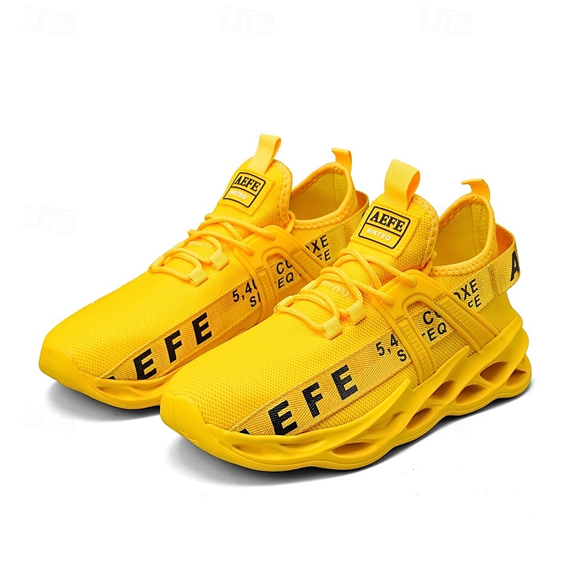 Per uomo Sneakers Tessitura Volante Confortevole Antiscivolo Mocassino Nero Bianco Giallo del 2026 a $34.99 –P8