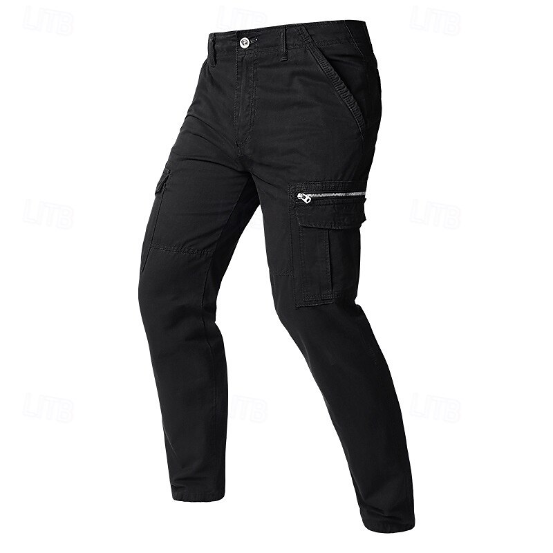 Per uomo Pantaloni cargo Tasca con cerniera Multi tasca Gamba dritta Liscio Traspirazione umidità Indossabile Lunghezza intera Esterno Giornaliero Campeggio e hiking Sportivo Di tendenza Nero Verde del 2025 a $34.99 –P1