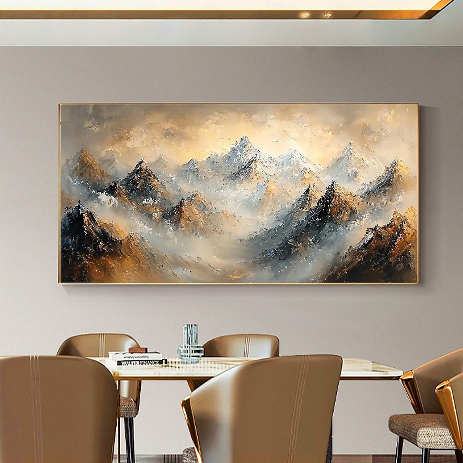 Handmade Original Colourful Mountains Oil Painting On Canvas Abstract Mountain Landscape Wall Art for Home Decor With Stretched Frame Without Inner Frame Painting 2025 - $150.99 –P8