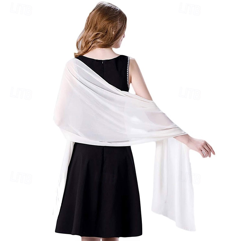 sjal wraps for kvinner bryllup kveld chiffon myke sjal for bryllup gjest brude skjerf 2025 - $14.99 –P13