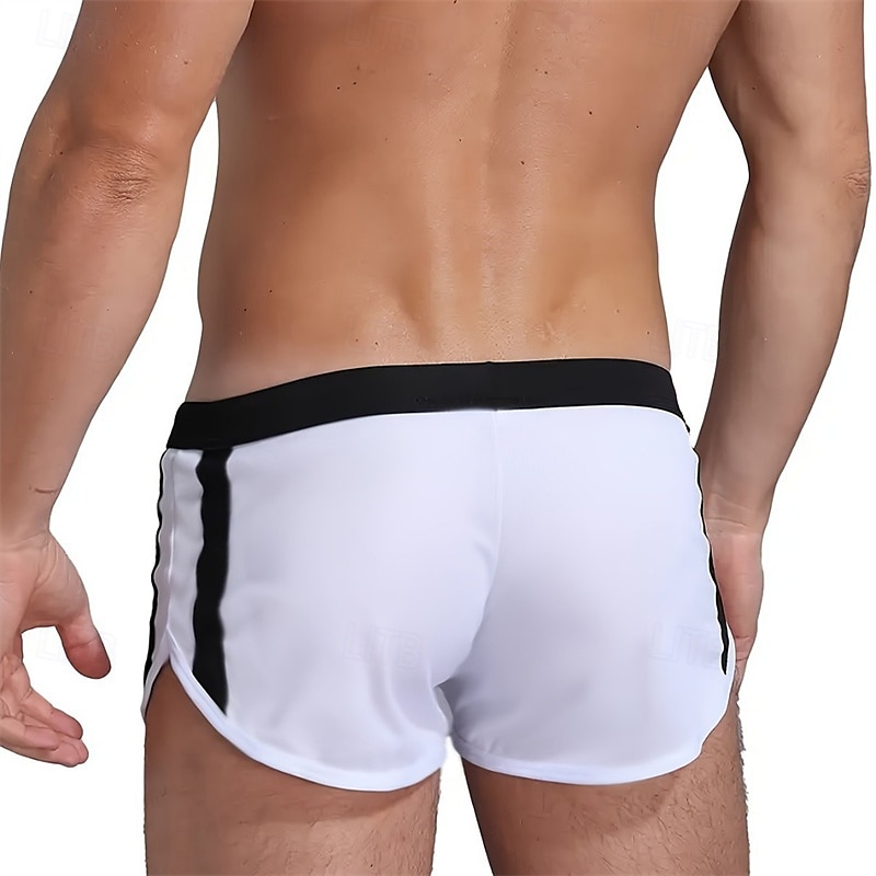Herr Badshorts Badkläder Underdelar Snörning Simmning Surfing Strand Vattensport Lappverk Sommar Vår 2025 - $11.49 –P2