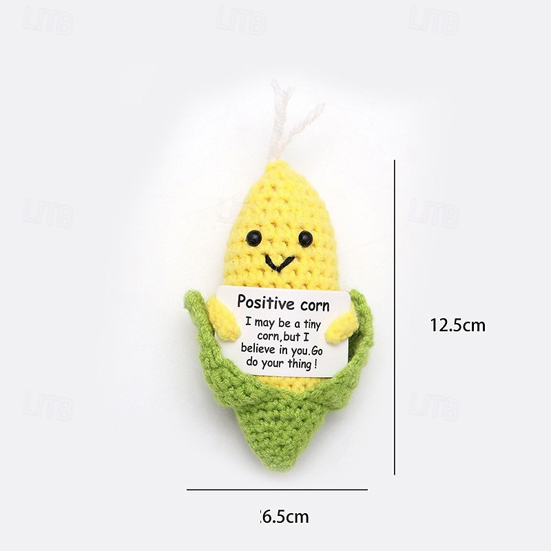 handgemachtes emotionales Gurkengeschenk Gurke Gehäkelte Puppe inspirierende Geschenke mit Karten süß gestrickt lustige Unterstützung Gurkenkartoffel Freund Geburtstag 2025 - $9.49 –P5