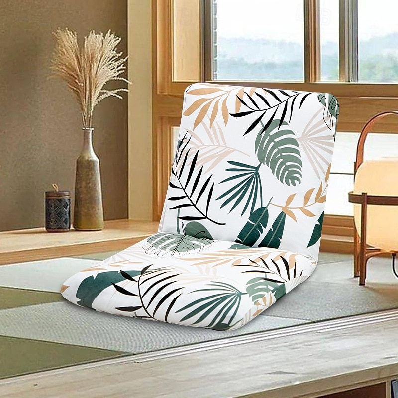 stretch foldegulv gaming stoltrekk uten stol, trykt justerbar gulv stol slipcover gulv lazy stoltrekk meditasjon lounge stol beskytter trekk 2025 - $9.49 –P11