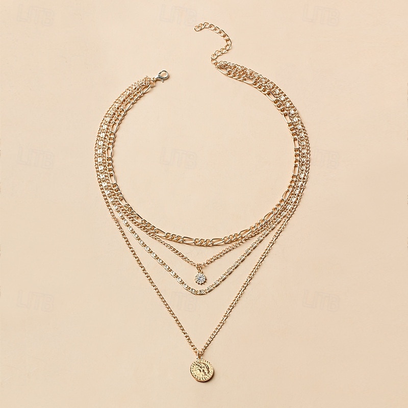 Collares con colgantes Cromo Mujer Elegante Clásico Gargantillas Para Diario 2025 - $7.99 -P2