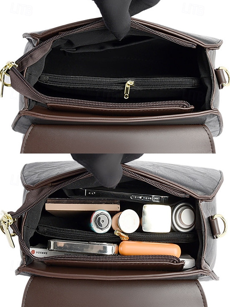 vintage virágos gravírozott műbőr kézitáska – női retro crossbody táska felső fogantyúval alkalmi és hivatalos alkalmakra bor fekete fehér 2025 - $46.99 –P3