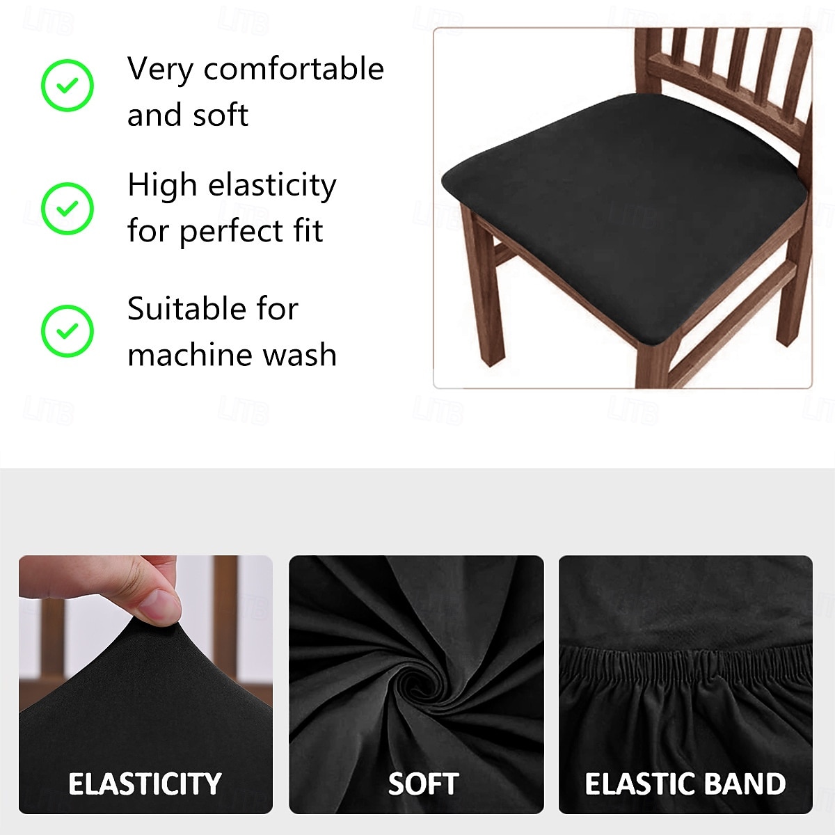 huse scaune scaune moale pentru sufragerie huse pentru scaune elastice detașabile huse pentru scaune pentru sufragerie bucătărie huse pentru scaune din catifea pentru sufragerie 2025 - $10.99 –P2