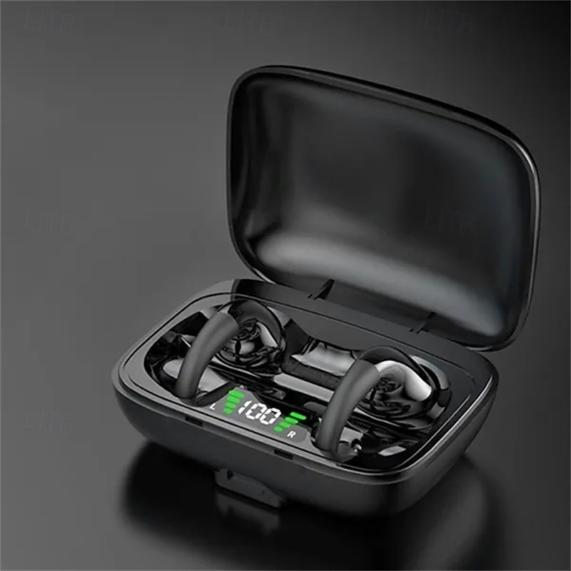 Casque Bluetooth 5.3 de sport avec annulation de bruit écouteurs gaming sans fil écouteurs stéréo non intra-auriculaires affichage LED de l'état de la batterie étui de chargement pour smartphone de 2025 ? $23.99 –P1