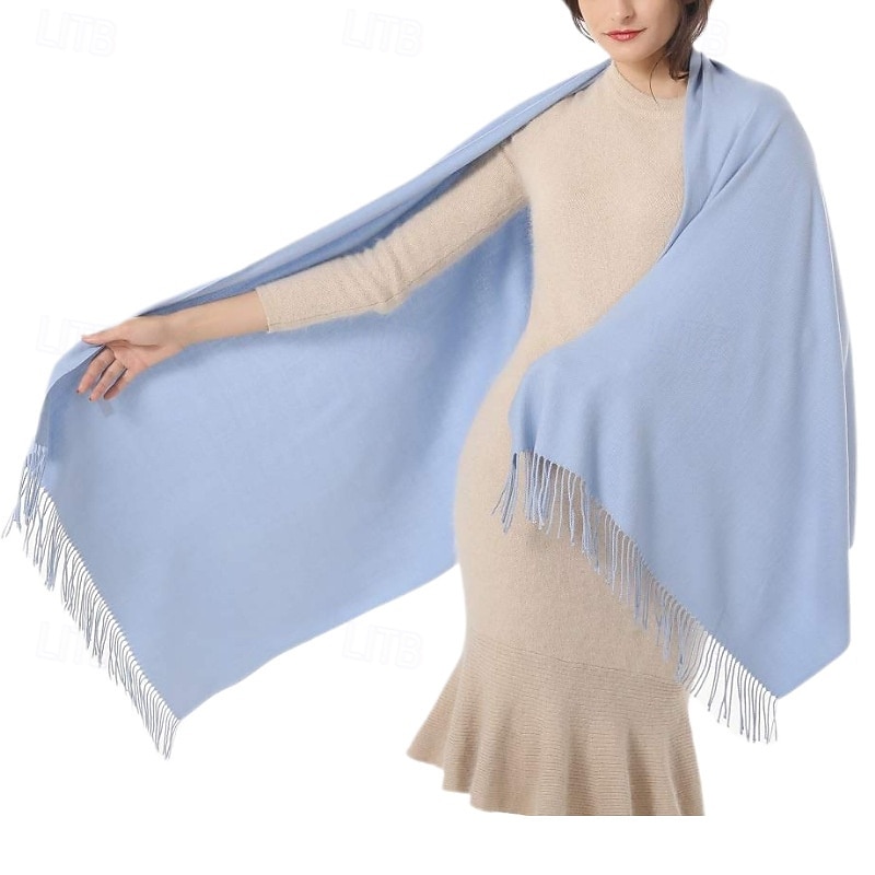 xale de pashmina macio e sedoso envolve lenço de cores sólidas para vestidos de noite de casamento de 2025 por $15.49 –P13