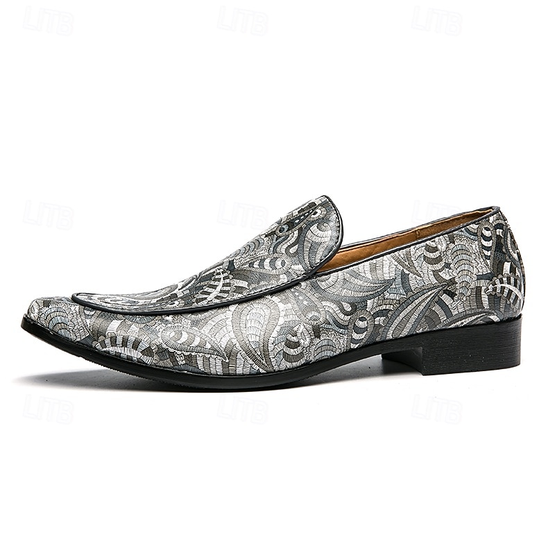 mocassins masculinos de couro sintético com padrão paisley colorido – sapatos elegantes para ocasiões formais e casuais de 2026 por $54.99 –P3