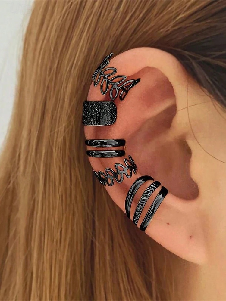 Gold Ear Cuff Set – Non-Piercing Alloy Ear Wraps with Unique Design, Minimalist Style for Women, Perfect for Parties, Everyday Wear and Gifts 2025 - $7.99 –P2