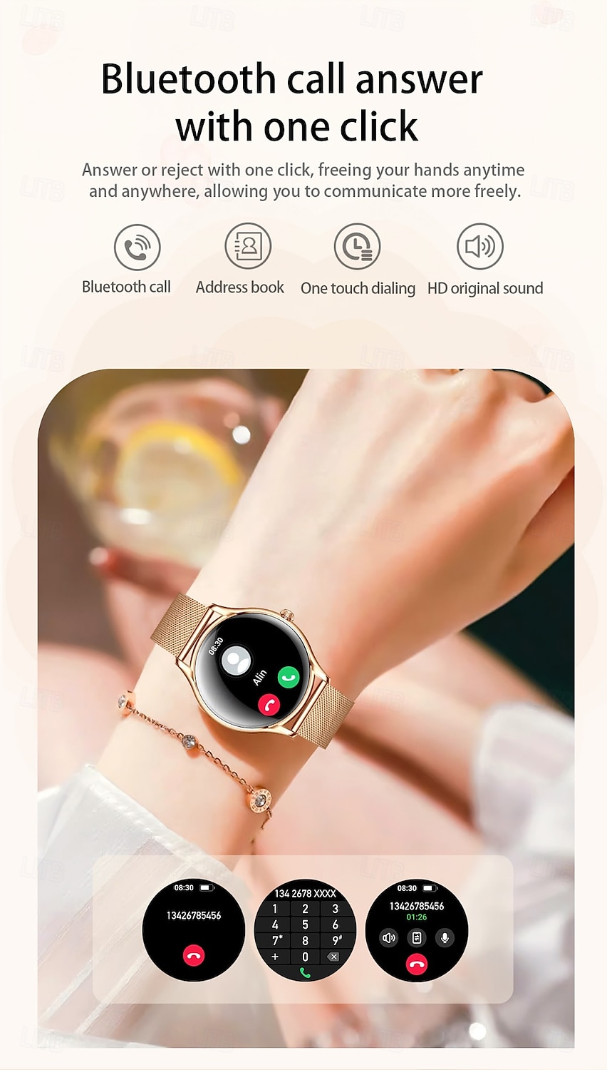 696 QS36 Reloj inteligente 1.43 pulgada Smartwatch Reloj elegante Bluetooth ECG + PPG Podómetro Recordatorio de Llamadas Compatible con Android iOS Mujer Hombre Impermeable Control de Medios 2025 - $55.99 –P6