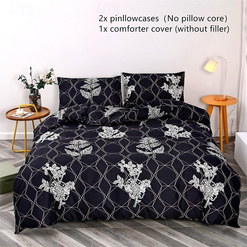 King Size Duvet Cover Set Simple Kingsize Bedding Bed Set Soft Brushed Microfiber with Zipper Closure Quilt Cover with 2 Pillowcases 2025 - $68.99 –P5