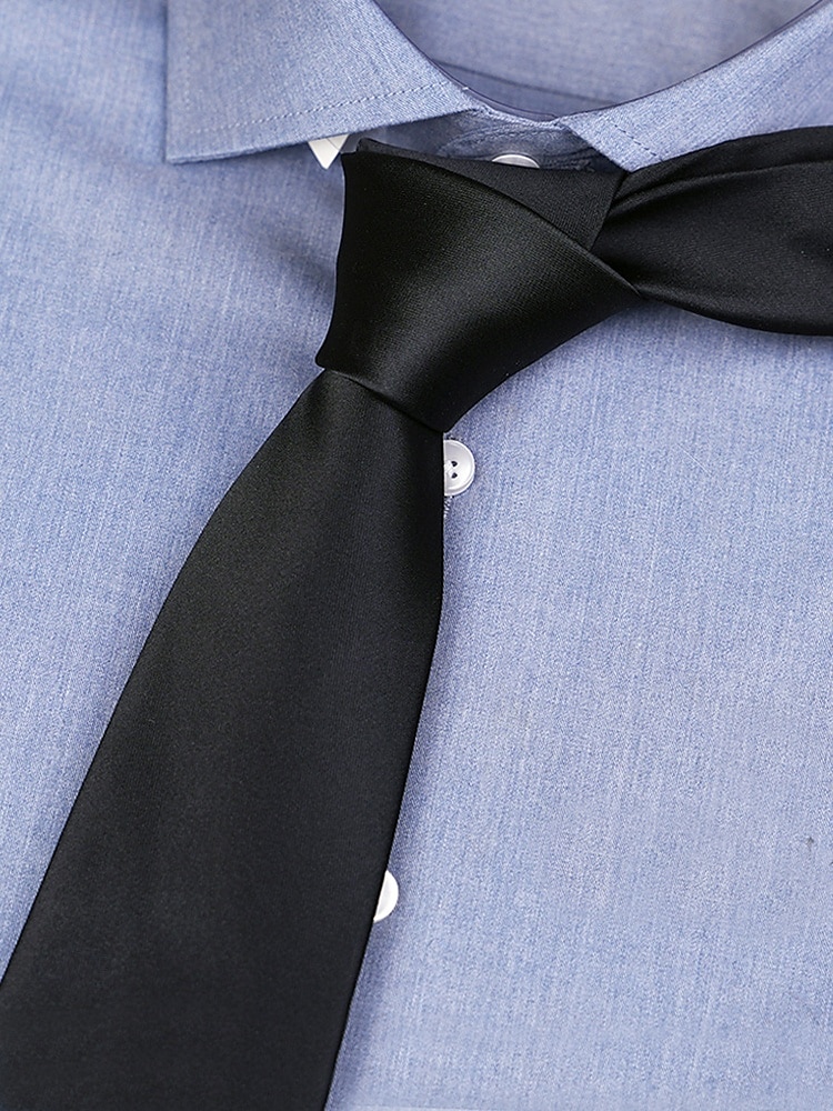 cravate en satin de couleur unie pour homme – cravate formelle classique pour les affaires, les mariages et les événements spéciaux de 2025 ? $11.99 –P6