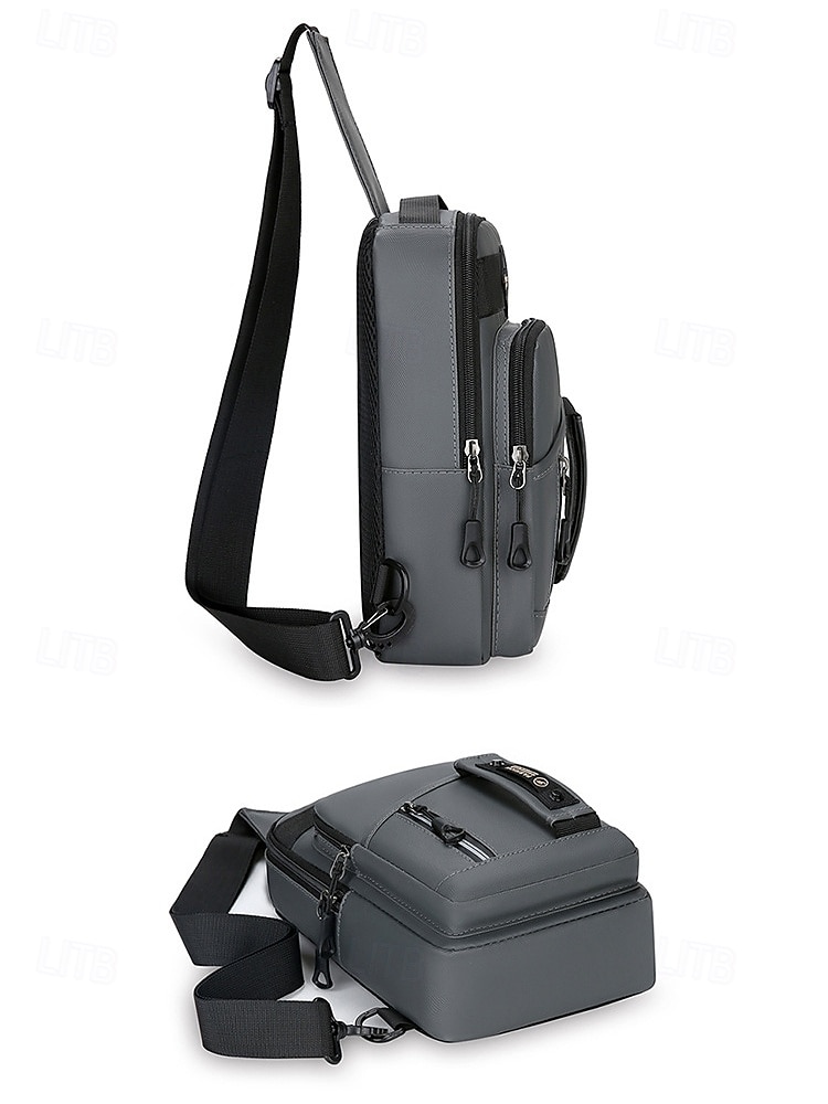 Men's Waterproof Chest Bag and Crossbody Sling Bag – Durable Multi-Pocket Design for Outdoor Travel, Sports and Daily Use Color Black Army Green Dark Blue 2025 - $14.99 –P5
