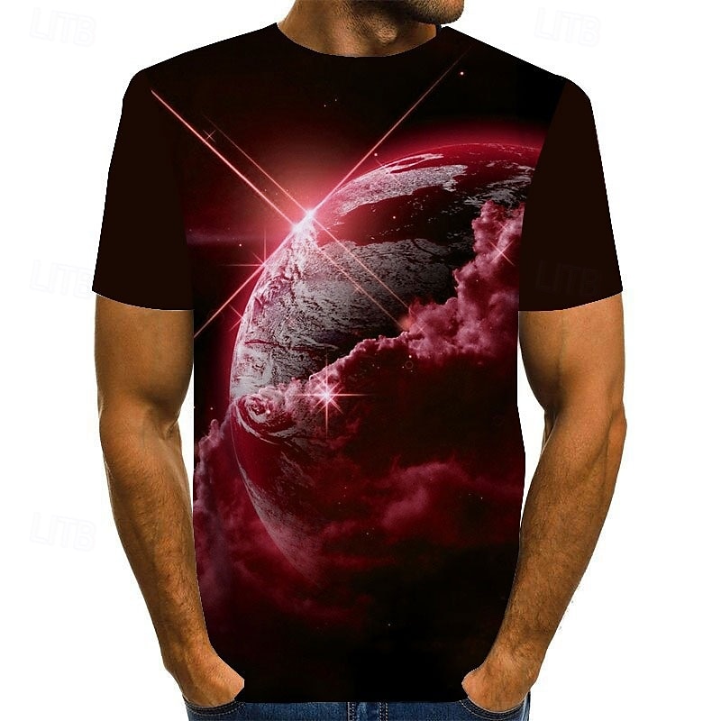 Homens Unisexo Gráfico Imprimir Interestelar Camiseta Camisetas Manga Curta Camiseta Impressão 3D Decote Redondo Camisa Vintage Inovador Casual Diário Amarelo Vermelho Azul Roupa Tamanho Grande S M L de 2025 por $17.99 –P4