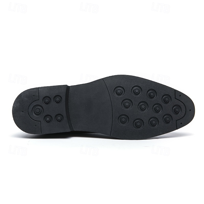 chaussures habillées à lacets en similicuir marron classiques pour hommes – chaussures formelles élégantes pour les affaires et les occasions spéciales de 2025 ? $46.99 –P8