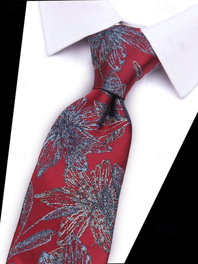 gravatas masculinas vintage com estampa floral e paisley – conjunto elegante de gravatas de seda para casamentos, eventos formais e roupas de escritório de 2025 por $11.99 –P1