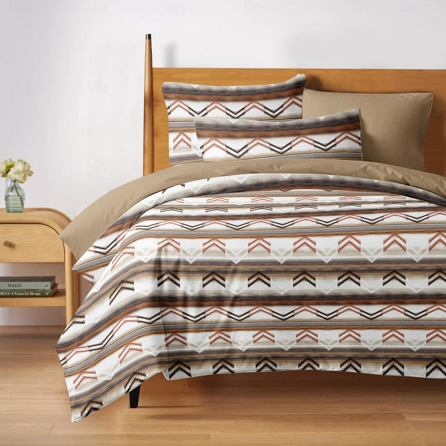 Boho 100% Cotton Duvet Cover Set – Embrace Bohemian Elegance with Soft, Breathable Cotton. Featuring Intricate Patterns and Earthy Tones, This Durable, Lightweight Set 2025 - $60.99 –P1