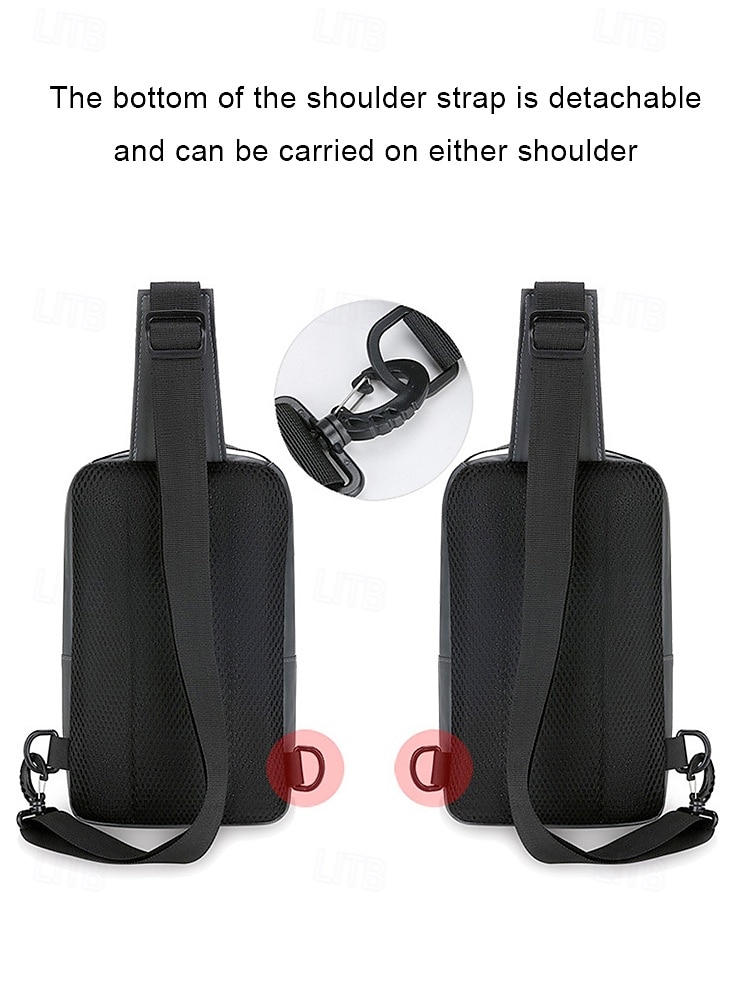 Men's Waterproof Chest Bag and Crossbody Sling Bag – Durable Multi-Pocket Design for Outdoor Travel, Sports and Daily Use Color Black Army Green Dark Blue 2025 - $14.99 –P4
