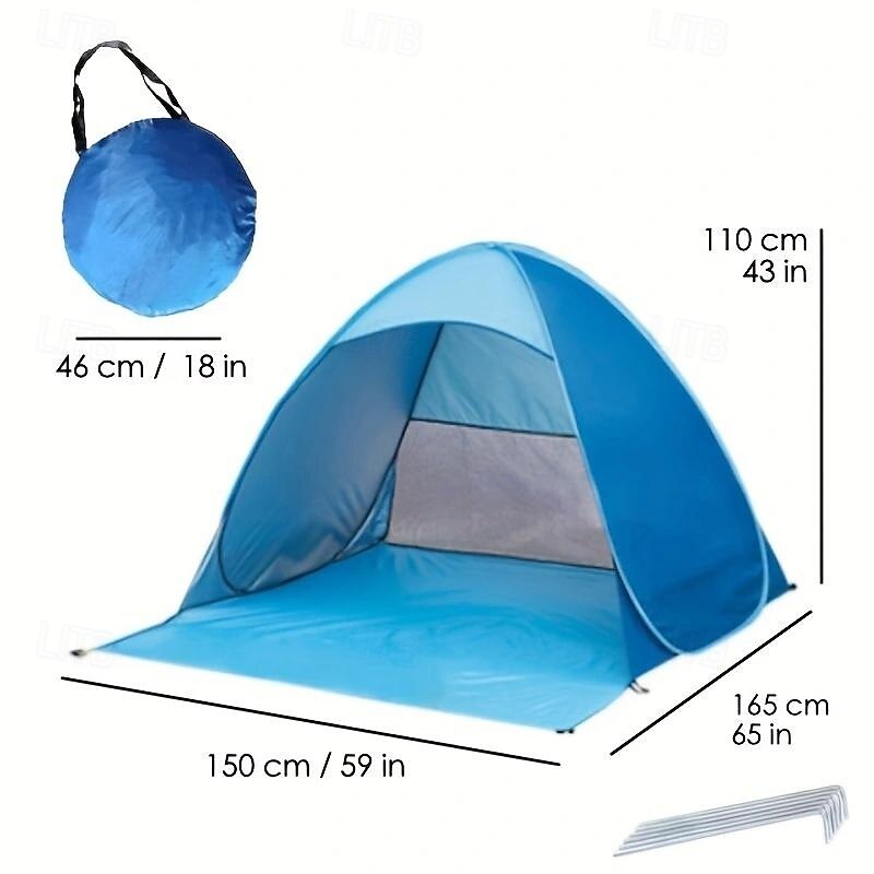 Automatic Instant Up Beach Tent Lightweight Outdoor Beach Shade Sun Shelter with Carry Bag 2025 - $32.99 –P5