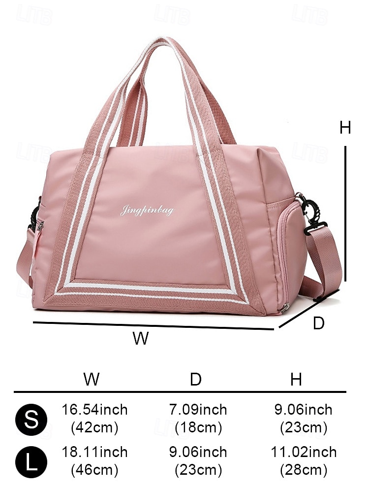 Women's Stylish Sporty Travel Tote Bag with Sneaker Compartment – Multi-way Carry Options for Gym, Weekend Getaways and Daily UseColor Black Pink Light Green 2026 - $29.99 –P1