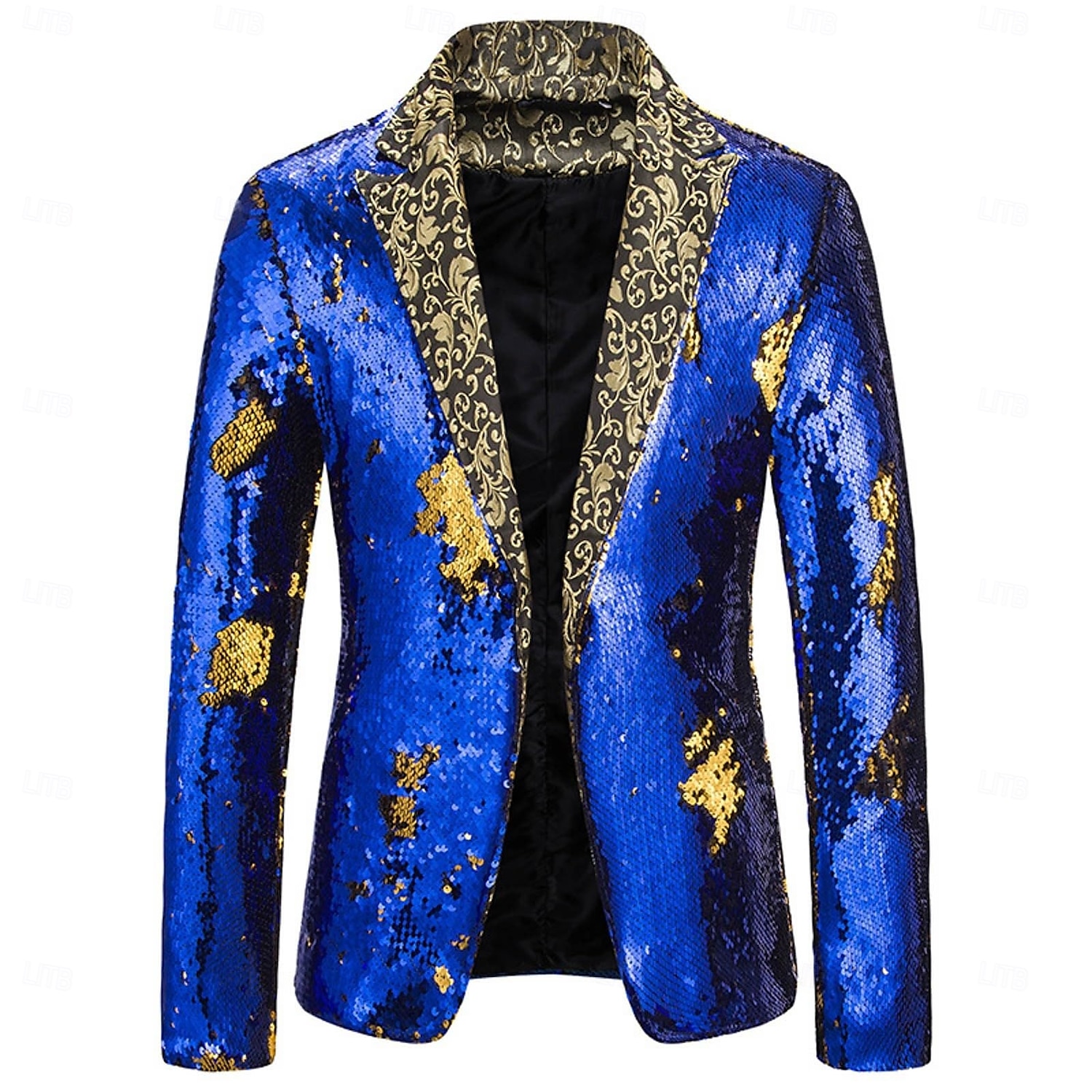 blazer disco 1980s 2 cores brilhante lantejoulas smoking ajuste fino lapela colarinho ternos carnaval traje masculino adulto halloween carnaval festa de casamento clube smoking de 2025 por $57.99 –P1