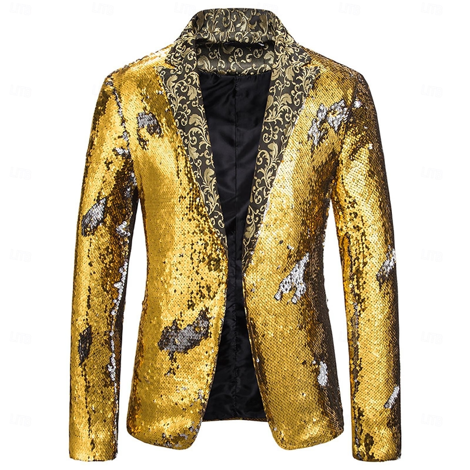 blazer disco 1980s 2 cores brilhante lantejoulas smoking ajuste fino lapela colarinho ternos carnaval traje masculino adulto halloween carnaval festa de casamento clube smoking de 2025 por $57.99 –P11