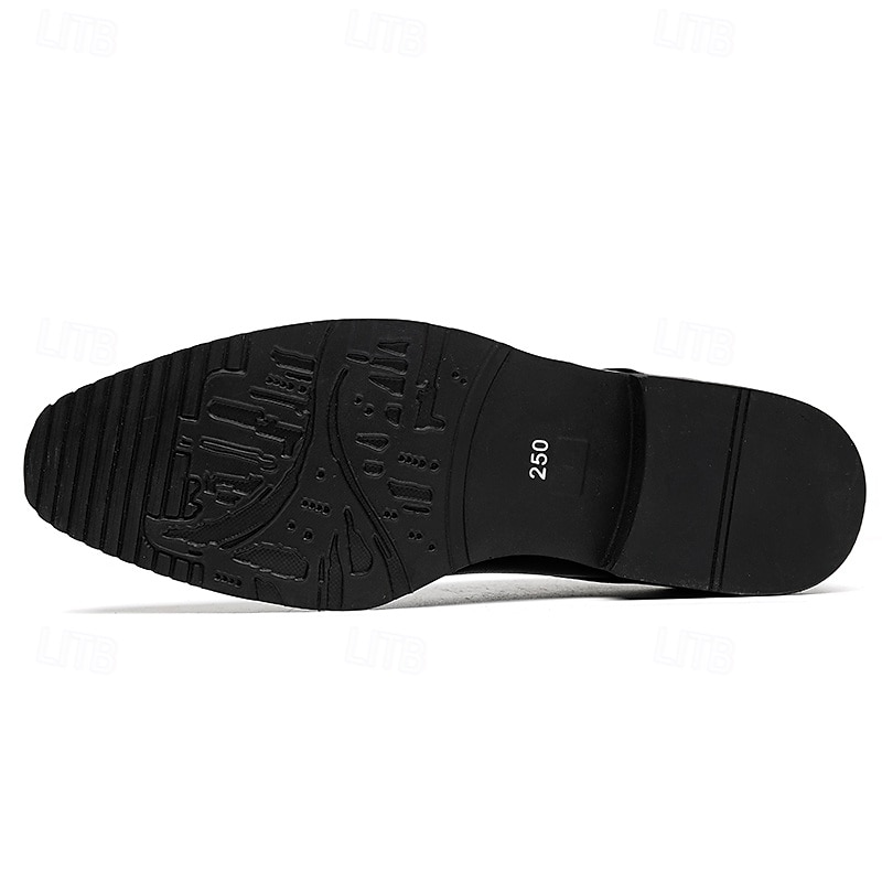 Men's Brown Faux Leather Oxford Shoes with Crocodile-Patterned Toe Cap – Lace-Up Design, Stylish and Comfortable for Casual or Formal Occasions 2025 - $42.99 –P11