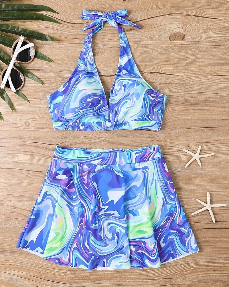 Femme Tankini Maillot De Bain Deux Pièces Dos Nu Maillots de Bain Floral Maillots de Bain Noir Jaune Respirable Séchage rapide Poids Léger Sans Manches - Natation Surf Plage Eté Printemps de 2025 ? $26.99 –P14