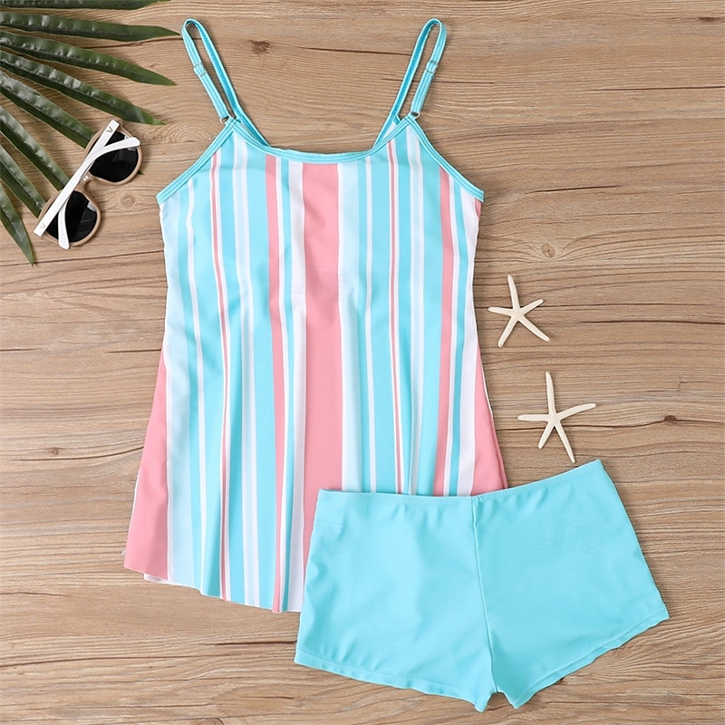 Per donna Tankini Costume da bagno a due pezzi Costumi da bagno Costumi da bagno Nero Blu Traspirante Asciugatura rapida Leggero Senza maniche - Nuoto Surf Spiaggia Estate Primavera Plus Size del 2026 a $26.99 –P12