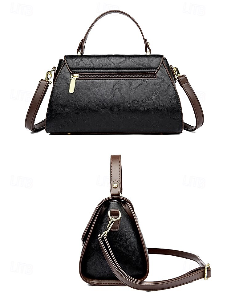 vintage virágos gravírozott műbőr kézitáska – női retro crossbody táska felső fogantyúval alkalmi és hivatalos alkalmakra bor fekete fehér 2025 - $46.99 –P2
