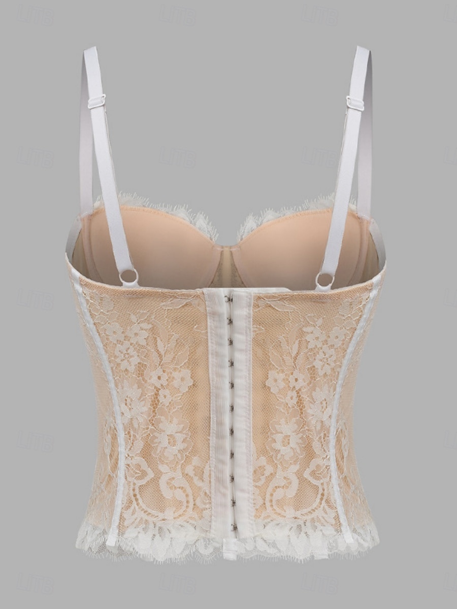 Women's Corset Shapewear Waist Cincher Waist Cincher Shapewear Lace BacklessNightwearPOLY Date Club Festival Solid Colored Sexy Corset Sexy Black Beige Summer 2026 - $32.99 –P5
