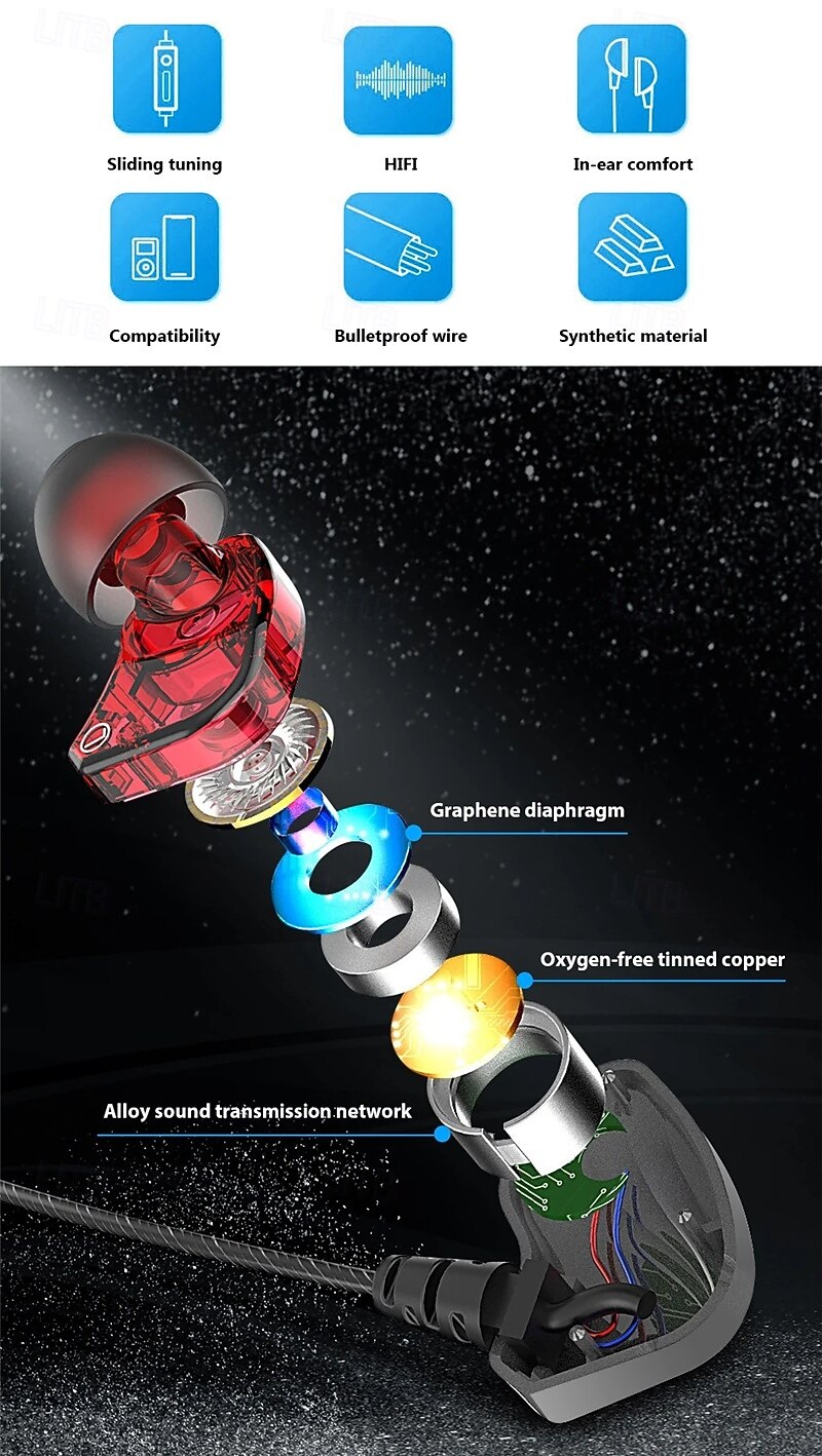 2025年 マイク付き有線イヤホン 3.5mm インイヤーヘッドフォン ノイズアイソレーション 防水 コードレス ステレオイヤホン 豊かな低音 1.2 メートルコード付き 携帯電話 ノートパソコン PC タブレット MP3 プレーヤー用音量コントロール  コレクション – $9.99 –P8