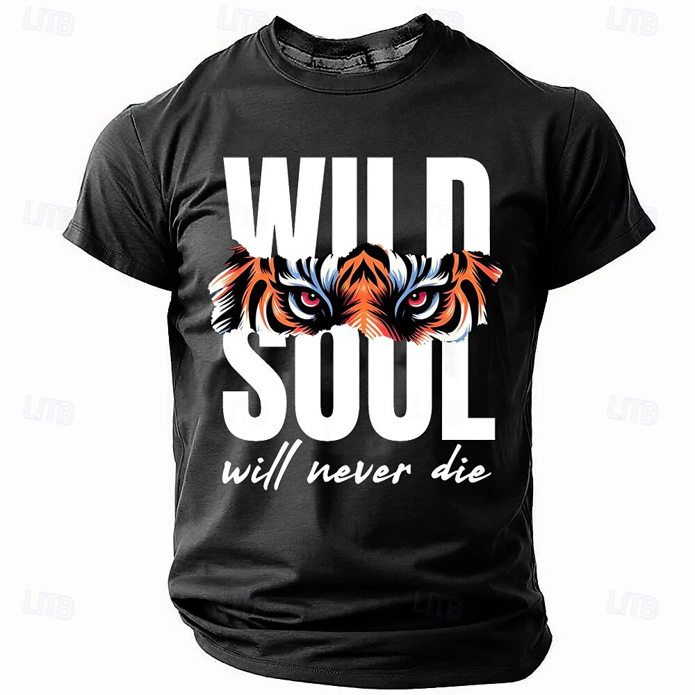 Herren Tiger Lustig T Shirt Kurzarm T-Shirt 3D-Druck Rundhalsausschnitt Hemd Modisch Täglich Strasse Täglich Schwarz Blau Grün Sommer Frühling Bekleidung S M L XL XXL XXXL 2025 - $17.99 –P1