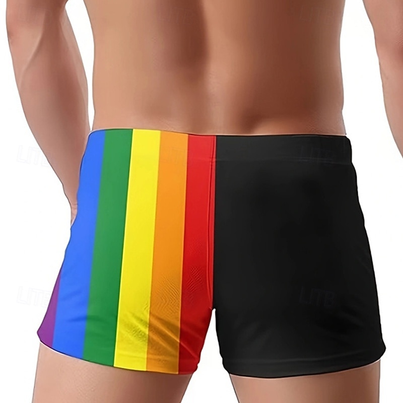 Herr Badshorts Badkläder Underdelar Simmning Surfing Strand Vattensport Lappverk Sommar Vår 2025 - $11.49 –P2