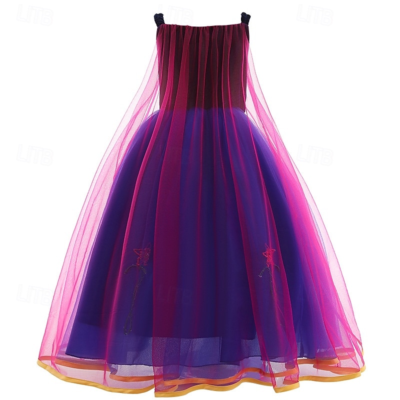 Snow Queen Frosty Princess Anna Dress Costume Flower Girl Dress Movie TV Theme Costumes for Girls' Kid's Christmas Carnival Performance Party / Evening 2026 - $38.99 –P3