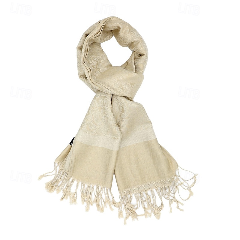 Écharpe châle pashmina en cachemire soyeux Vimate - Écharpe pashmina jacquard double face douce pour femme pour robe de soirée châle de voyage de 2025 ? $26.99 –P7