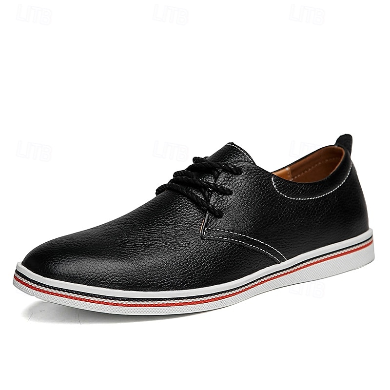 Men's Casual Lace-Up Shoes – Vibrant Faux Leather Upper, Lightweight Design, Non-Slip Sole, Perfect for Everyday Wear and Summer Outings 2025 - $46.99 –P1