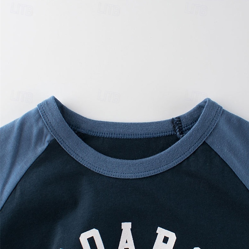 Multi Packs 3pcs Boys Crew Neck Short Sleeves Black+White+Light Blue T Shirt Cartoon Vacation Daily Wear 100% Cotton Spring & Summer 2025 - $17.49 –P5
