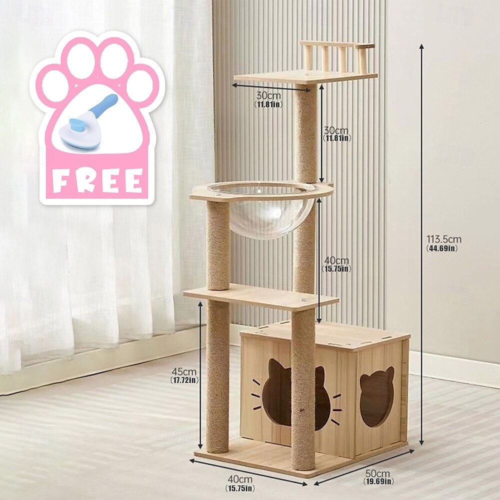 62 Inches Cat Tree/Cat Tree House and Towers for Large Cat/Cat Climbing Tree with Cat Condo/Cat Tree Scratching Post/Multi-Level Large Cat Tree 2025 - $144.99 –P1