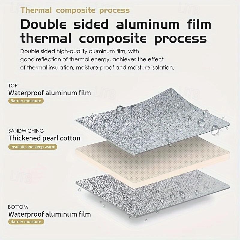 Portable Moisture Proof Mat Comfortable Outdoor Camping Double Sided Moisture-proof Auminum Foil Foam Mat Picnic Camping 2025 - $17.49 –P3