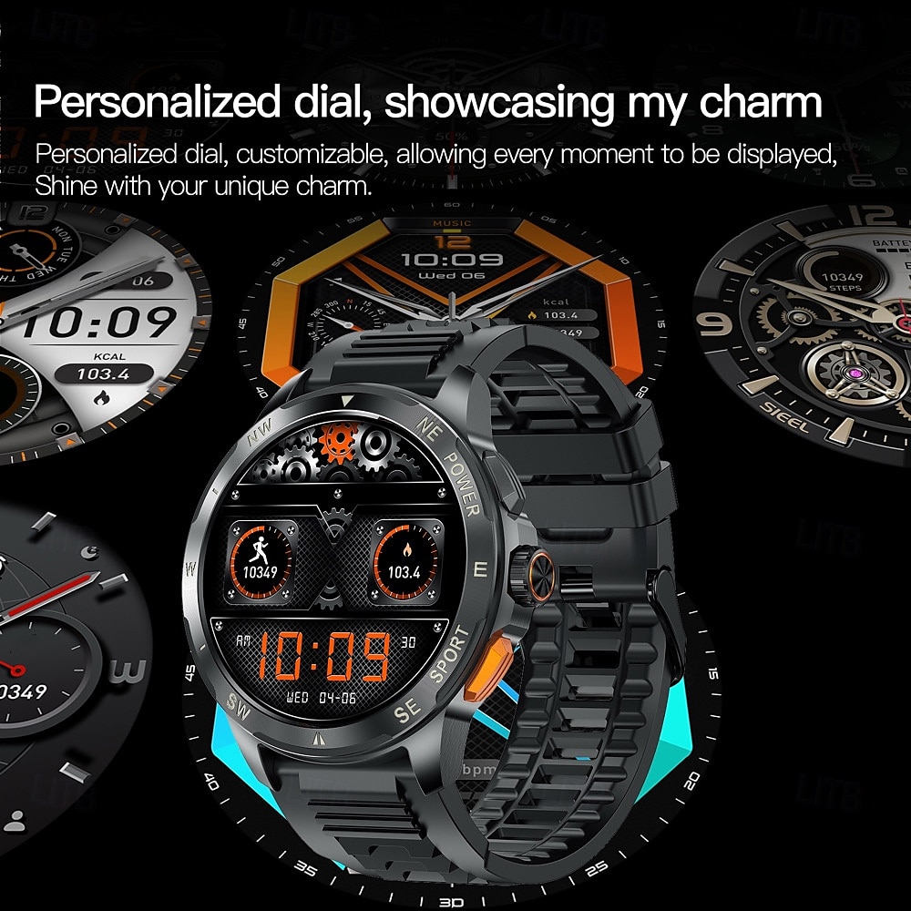 696 AK77 Smart Watch 1.43 inch Smart Band Fitness Bracelet Bluetooth Pedometer Call Reminder Sleep Tracker Compatible with Android iOS Women Men Hands-Free Calls Message Reminder Camera Control IP 67 2025 - $57.99 –P14