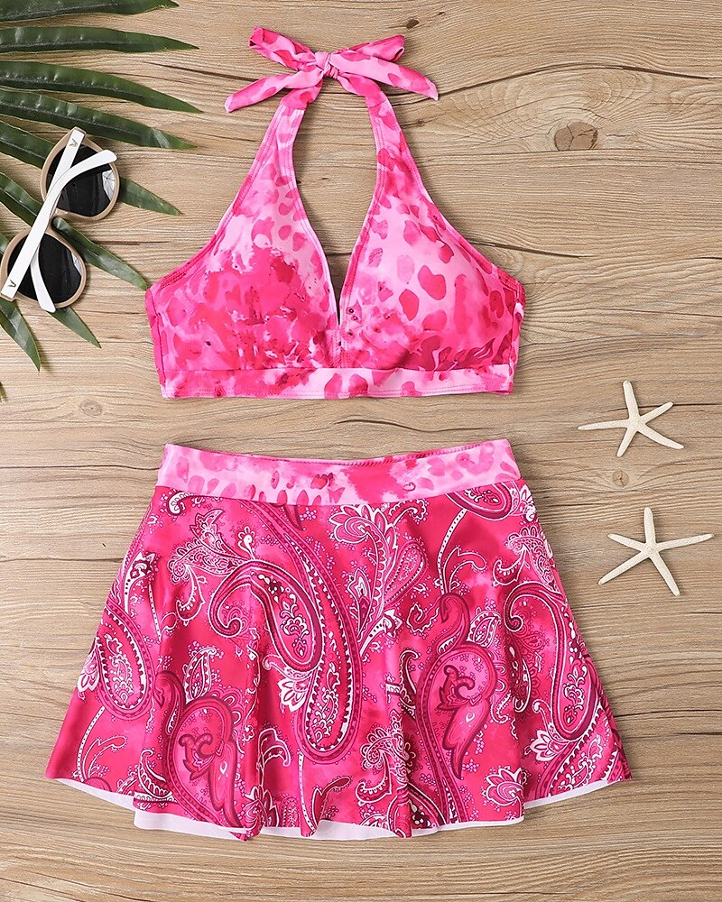 Femme Tankini Maillot De Bain Deux Pièces Dos Nu Maillots de Bain Floral Maillots de Bain Noir Jaune Respirable Séchage rapide Poids Léger Sans Manches - Natation Surf Plage Eté Printemps de 2025 ? $26.99 –P17