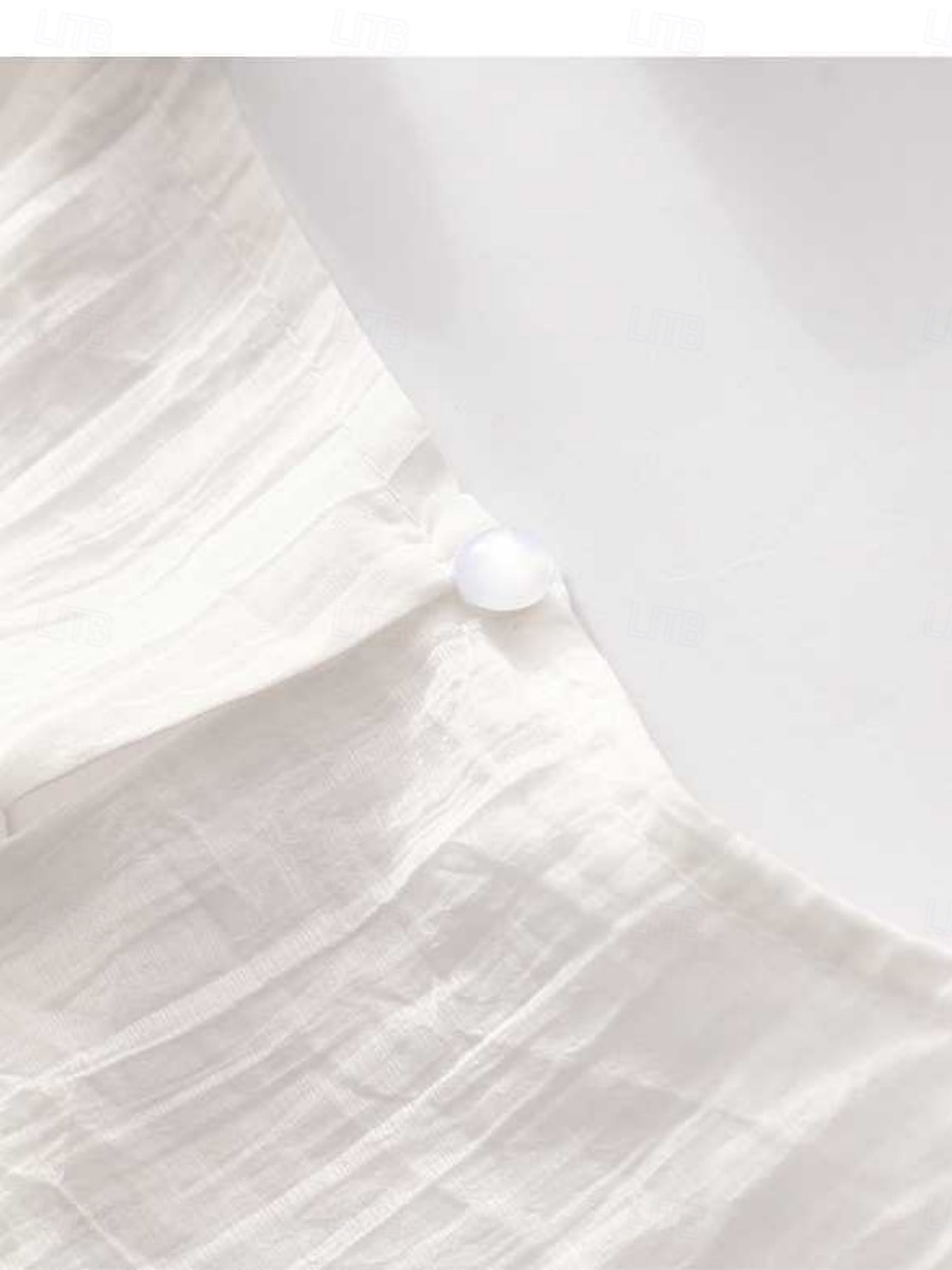 Per donna Abito maxi Abiti in cotone e lino Vestito Casual Vestito a ruota Abito lungo in cotone Essenziale Casual Vacanza Quotidiano Vestibilità regolare Floreale Mezza Manica Girocollo Bianco Verde del 2025 a $36.99 –P11